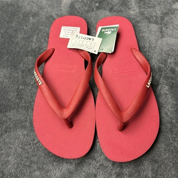Lacoste Men's Nosara Flip Flop Red - Picture 5 of 14